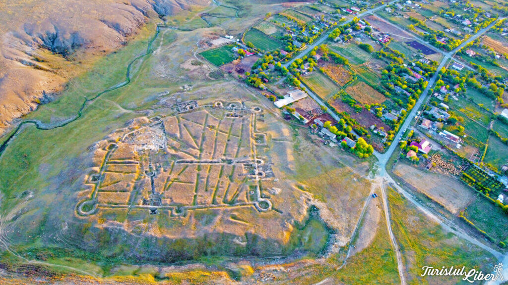 cetatea ulmetum drone view